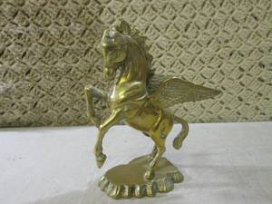lot 199 image: (FS) Brass Pegasus 7 12 Tall...