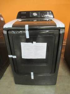 Samsung 7.4 cu. ft. 120-Volt Brushed Black Gas Dryer with Sanitize, DVG45T3400V, (Small Scratch and Dent Bottom Back) - 1 Year Warranty