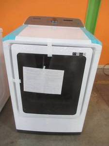 Samsung 7.4 cu. ft. Smart White Electric Dryer with Steam Sanitize, DVE52A5500W, (Very Small Dent, Bottom RH Back) - 1 Year Warranty