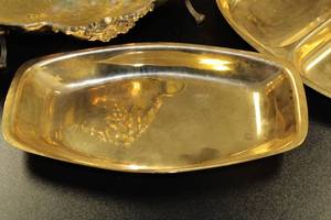 Vintage Metal Serving Trays and Fruit Bowl  Made in Italy