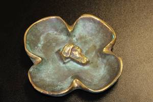 Vintage Metal Ashtray Lot  3 Ashtrays