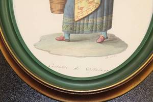 Vintage Costume di Villalage Framed Print de vito signed
