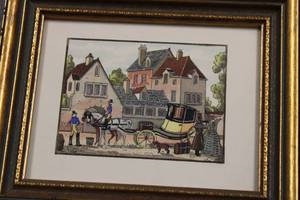 Vintage Framed Transportation Print Lot of 2  Framed in New York
