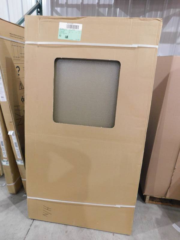 60 in. x 56-38 in. Framed Sliding Bathtub Door Kit in Silver with Pebbled Glass