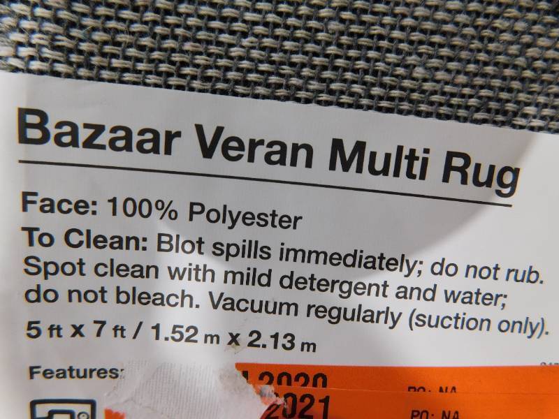 Bazaar Veran Multi 5 ft. x 7 ft. Traditional Polyester Area Rug