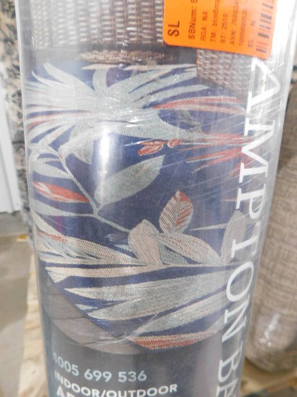 Hampton Bay Blue Palm 5 ft. x 7 ft. IndoorOutdoor Area Rug