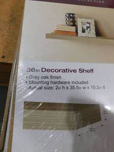 (2) Home Decorators Collection Chicago 10 in. W x 36 in. D Floating Grey Oak Decorative Ledge
