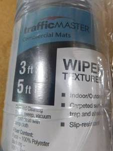 TrafficMaster Black 36 in. x 60 in. Synthetic Fiber and Recycled Rubber Commercial Door Mat