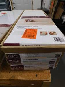 (4) Home Decorators Collection 24 in. L x 7.75 in. W Slim Floating White Shelf
