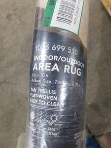Hampton Bay Trellis Tan 8 ft. x 10 ft. IndoorOutdoor Area Rug