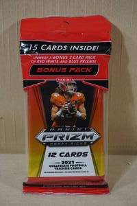 lot 22 image: Hanger Pack of 2021 Panini Prizm Draft Picks Football Cards with Bonus