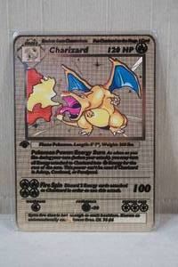lot 40 image: Custom Metal Charizard Pokemon Card