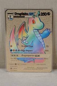 lot 44 image: Custom Metal Dragonite GX Pokemon Card