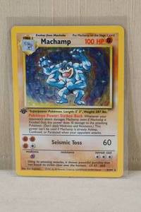 lot 45 image: Machamp 8102 Red Number Base Set 1st Edition Holo Rare Pokemon Card