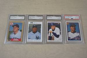 lot 78 image: Graded Baseball Cards - Clemens, Jeter, Ivan Rodriguez