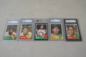 lot 86 image: Graded 1963 Topps Baseball Cards - Cubs