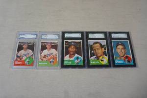 lot 89 image: Graded 1963 Topps Baseball Cards - Dodgers