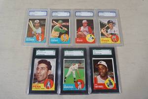 lot 90 image: Graded 1963 Topps Baseball Cards - Athletics