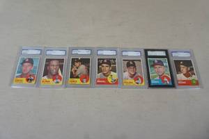 lot 92 image: Graded 1963 Topps Baseball Cards - Cardinals