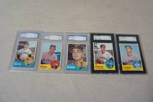 lot 95 image: Graded 1963 Topps Baseball Cards - Angels