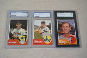 lot 98 image: Graded 1963 Topps Baseball Cards - Twins