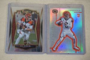lot 107 image: Joe Burrow Rookie Cards - Select, Dynagon
