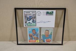 lot 171 image: Johnny Unitas Collectibles - Envelope, Reprint Cards
