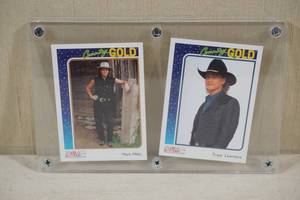 lot 174 image: Country Gold Autograph Cards - Tracy Lawrence, Mark Miller