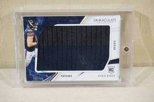 lot 191 image: 2020 Panini Immaculate Cole Kmet Rookie Patch Card - 910