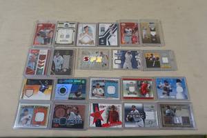 lot 195 image: Baseball Jersey Insert Cards - McGwire, Oswalt, Stanton