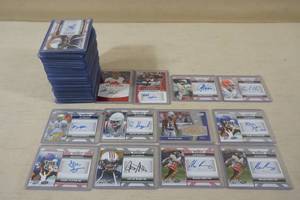 lot 197 image: Football Rookie Autograph Cards - Zylstra, Cashman, Kamal Martin