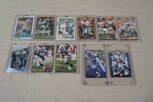 lot 203 image: Dallas Cowboys Cards - Aikman, Smith, Novachek, Johnston