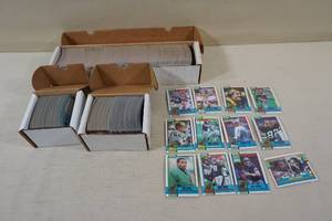 lot 212 image: 1988-1990 Topps Football Cards - Many Stars