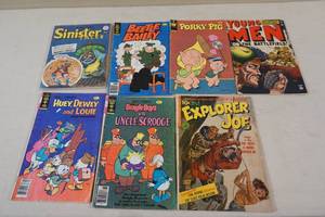 lot 231 image: Vintage Comic Books - Sinister Tails, Disney, Beagle Boys, Porky Pig