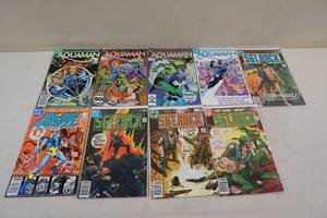 lot 244 image: DC Comic Books - Aquaman #1-4, Sgt Rock, Blue Devil #1