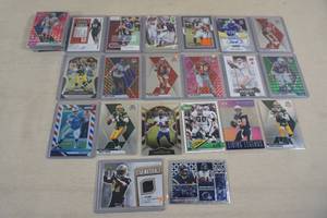 lot 136 image: Football Cards - Inserts, Autos - Tomlinson, Rodgers, Favre