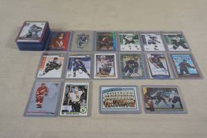 lot 159 image: Hockey Cards - Modano, North Stars Team, Rheaume Signed