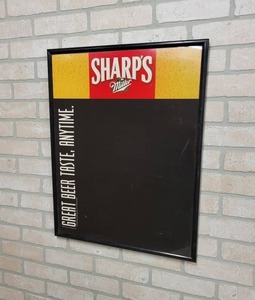lot 1468 image: Miller Sharps Beer Menu Board - 25.5 x 19.5