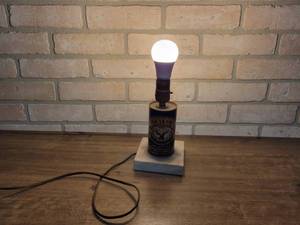 lot 1477 image: Schells Beer Can Table Lamp - New Ulm, MN - Stands 12 Tall - Marble Base - WORKS