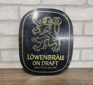 lot 1480 image: Lowenbrau On Draft Sign - Still has Original Plastic Film over the sign - 10 x 12