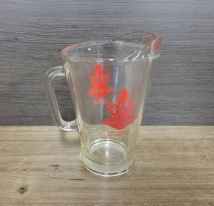 lot 1496 image: Nice Heavy Glass Grain Belt Beer Pitcher - 9 Tall