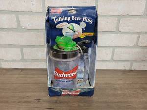 lot 1511 image: Budweiser Talking Frog Beer Mug - Says Bud-Weis-Er