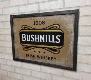 lot 1517 image: BUSHMILLS Irish Whiskey Bar Mirror - 24 x 18