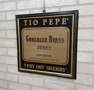 lot 1525 image: Tio Pepe Gonzalez Byass Jerez Dry Sherry Bar Mirror - 16 x 16