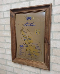 lot 1547 image: B&G Wines of Bordeaux French Mirror - 15 x 21