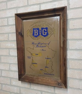 lot 1548 image: B&G Wine Regions of France Mirror - 15 x 21