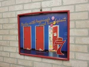 lot 1550 image: Seagrams 7 Whiskey Bar Picture - 21 x 17