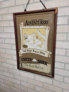 lot 1551 image: Cutty Sark Whisky Bar Mirror - Tall Ships Races 1996 - 25 x 17