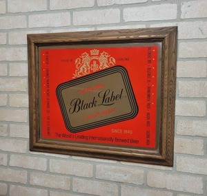 lot 1584 image: Carling Black Label Lager Beer Mirror - 23 x 20