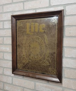 lot 1585 image: Miller Lite Beer Mirror - 15 x 18